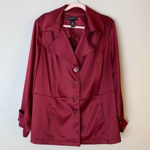 Lane Bryant Burgundy red jacket size 26 perfect for Christmas.
